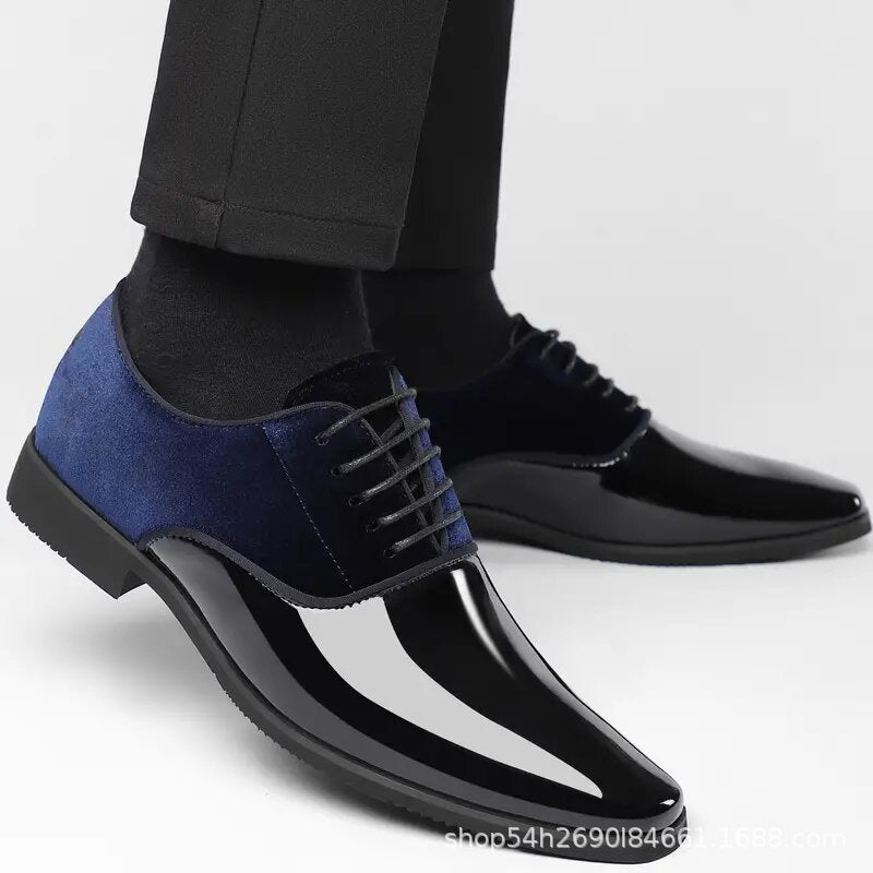 Men's formal business leather shoes - lightweight, trendy casual shoes - british style, versatile pa 5