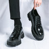 Men's Leather Formal Shoes, Height Increasing, Thick Sole