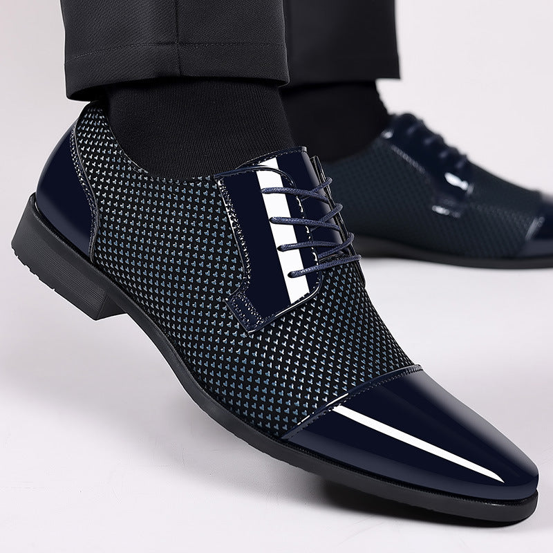 Men's leather shoes: new business formal, casual, spring/autumn breathable, british style, korean st 2