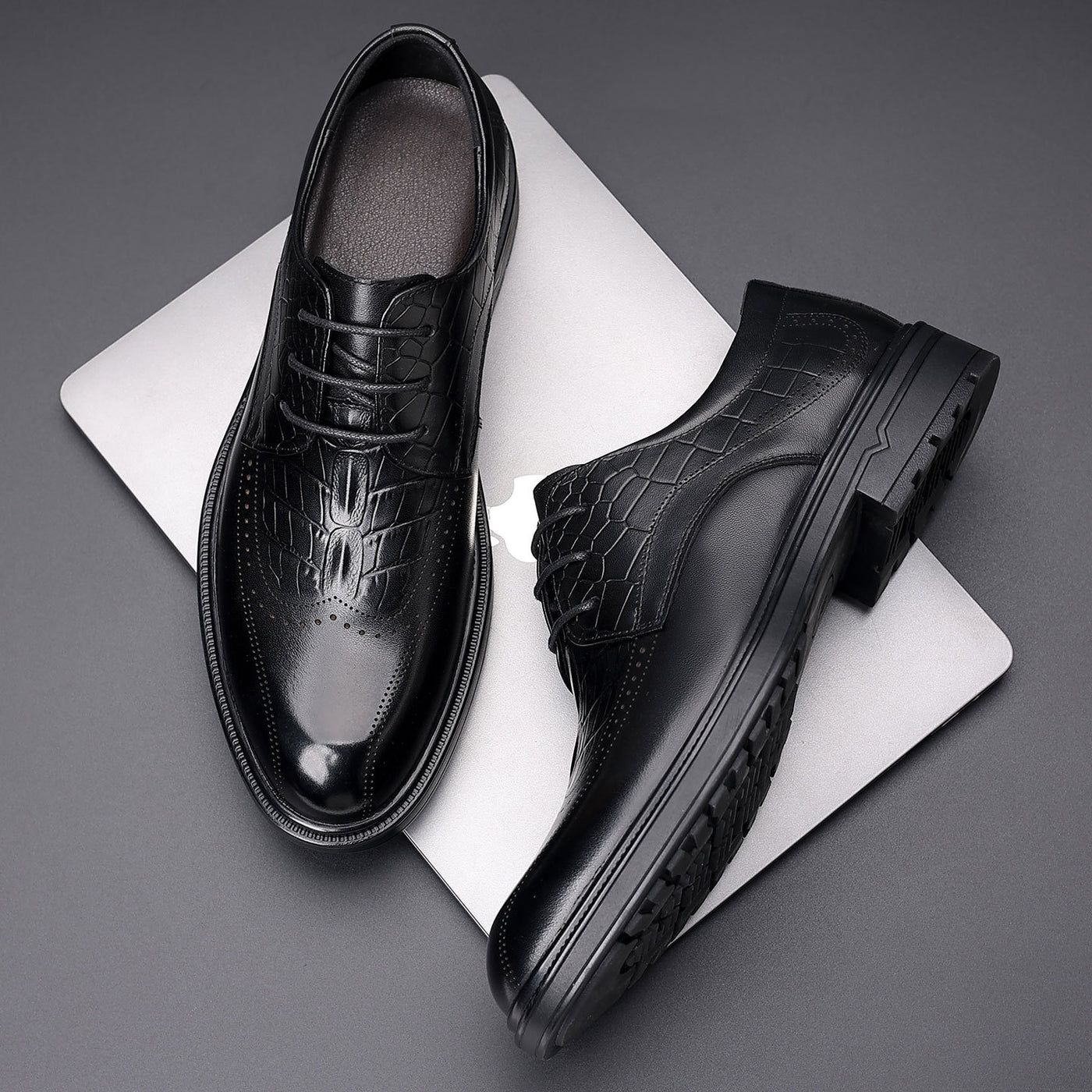 Men's leather shoes 2026 new collection: premium full-grain leather dress shoes for men - business b 3