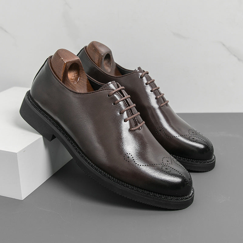 Men's Leather Formal Shoes, British Style, Brogue