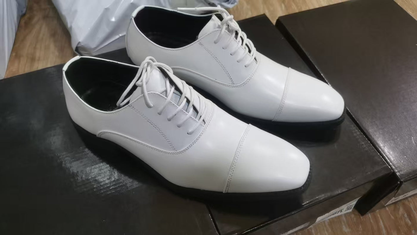 Cross-border 2026 spring/autumn three-panel leather dress shoes for men - anti-slip, business formal 9