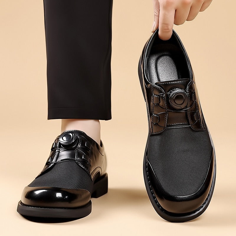 Men's 2026 swivel buckle ice silk mesh business casual shoes - men's slip-on comfortable breathable 3