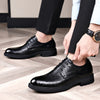 Men's Leather Oxford Formal Shoes, Lace-Up, Lace-Up