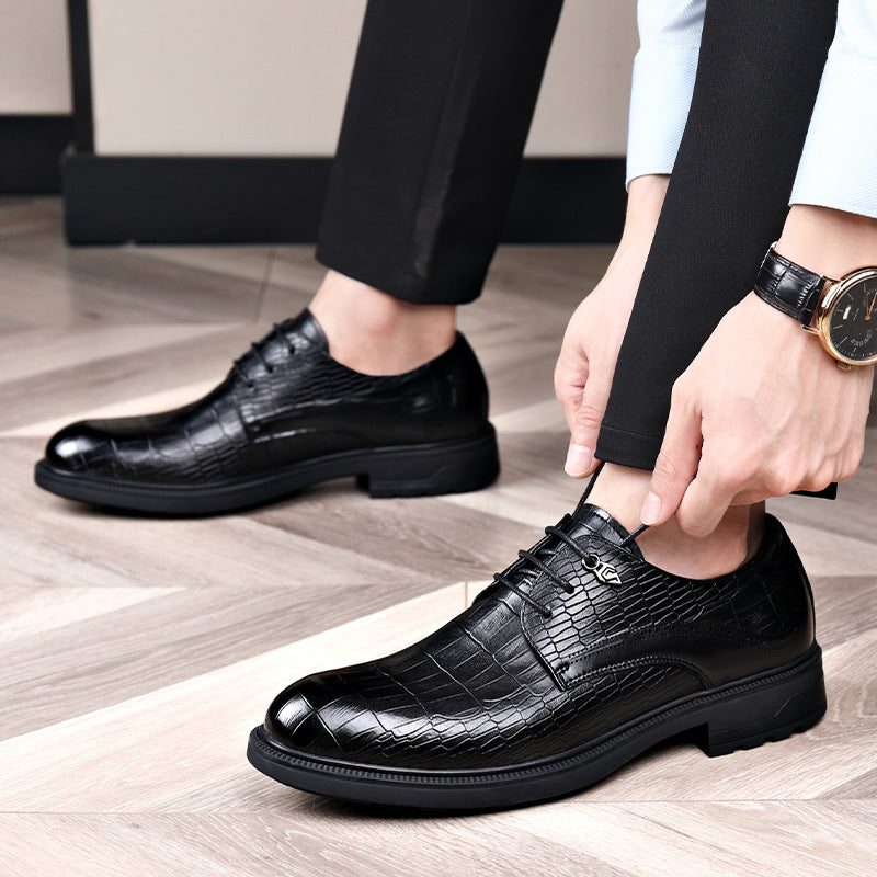 Men's business casual dress shoes - versatile leather oxfords, lace-up trendy footwear, stylish brit 4