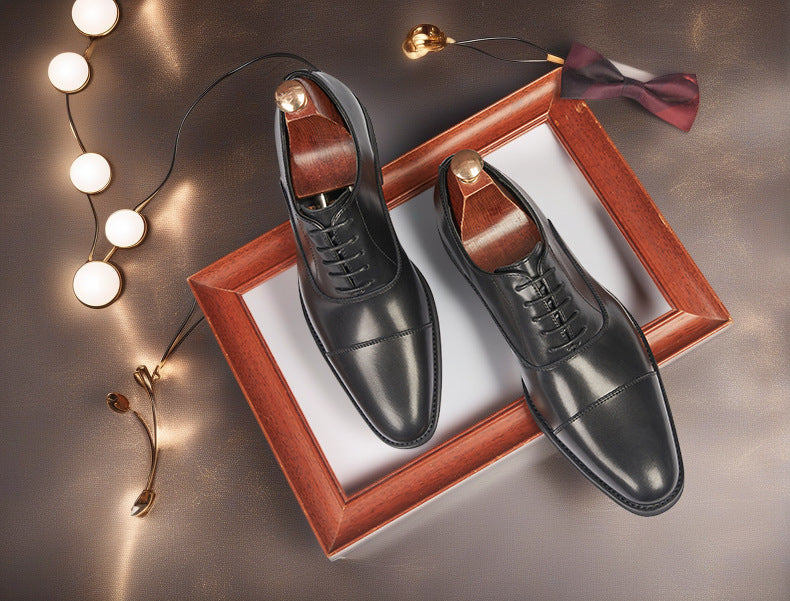 Cross-border 2026 spring/autumn three-panel leather dress shoes for men - anti-slip, business formal 22