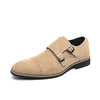 2026exportpure color business monk shoes men's british fashion pointed toe office leather shoes form