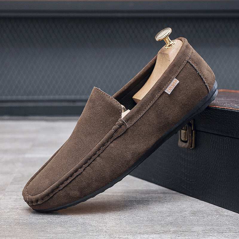 Bean shoes men's springnew arrival men's shoes casual breathable driving flats loafers one-leg loafe 9