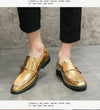 2026 spring men's plus size pointed toe patent leather dress shoes - british casual style hair styli