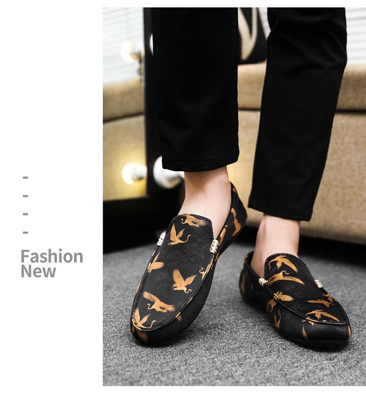 Spring/summer casual sneakers, trendy loafers, men's slip-ons, moccasins, one-step shoes, men's foot 13