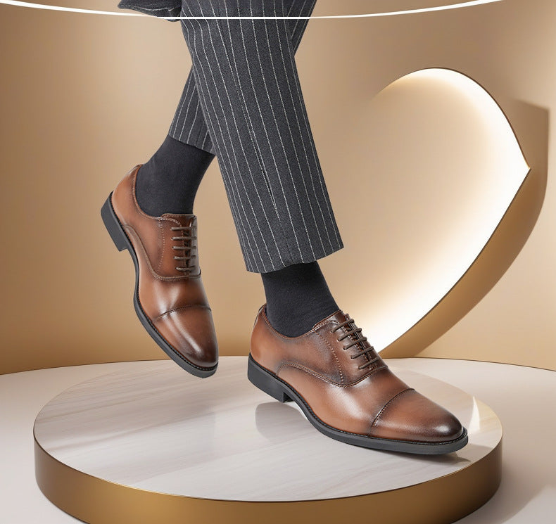 Cross-border 2026 spring/autumn three-panel leather dress shoes for men - anti-slip, business formal 20