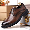 Men's Leather Oxford Formal Shoes, Lace-Up, Lace-Up