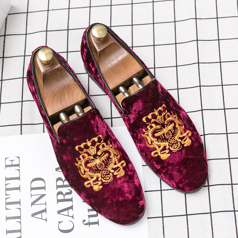 Cross-border autumn corduroy slip-on loafers, british style formal & casual shoes, plus size dress 2