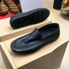 Men's Black Leather Loafers, Business