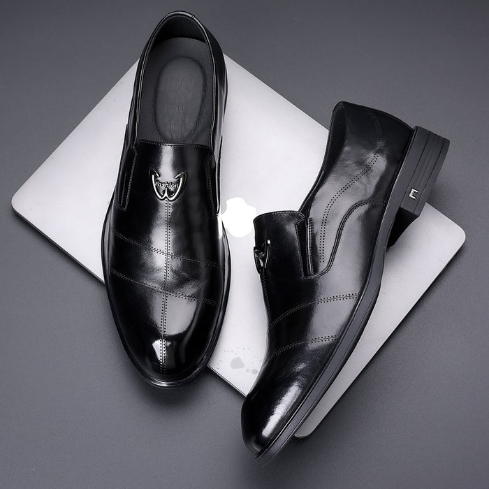 Men's leather dress shoes - spring 2026 new collection - british style business casual loafers