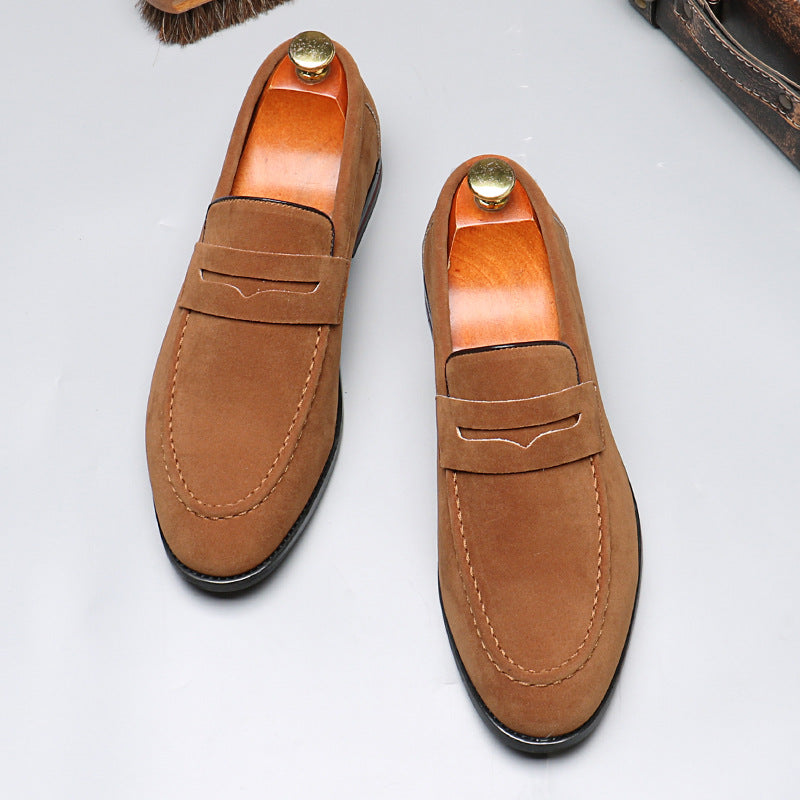 206-2 Solid color loafers British versatile loafers one-pedal casual beanie shoes cross-border