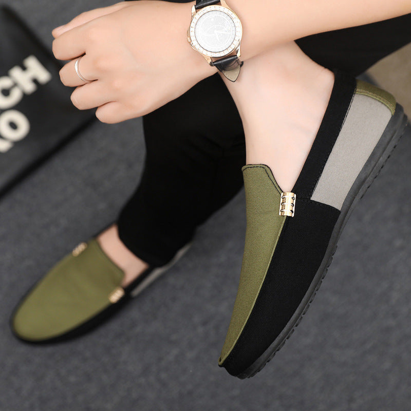 Spring/summer casual sneakers, trendy loafers, men's slip-ons, moccasins, one-step shoes, men's foot 3