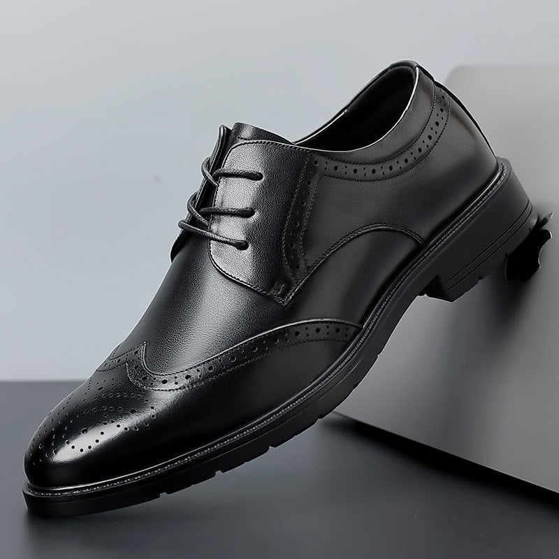 Men's leather dress shoes - premium spring collection: business formal, british style, wedding shoes 5