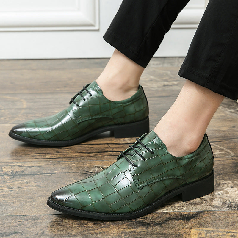 Men's Pointed Leather Shoes - Sizes 38-48, Business Dress