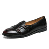 Men's Black Leather Moccasin Loafers
