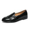 Men's Black Leather Moccasin Loafers