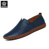 Men's Blue Leather Loafers, Style 9911