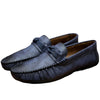 Men's Blue Leather Loafers, Style 9927
