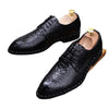 Men's Black Leather Formal Shoes, Wedding, British Style