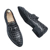 Men's Black Leather Formal Shoes, Pointed Toe, Business, Style 8311