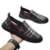 Men's Gray Canvas Driving Shoes, Breathable