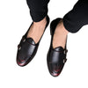 Men's Red Leather Moccasin Loafers